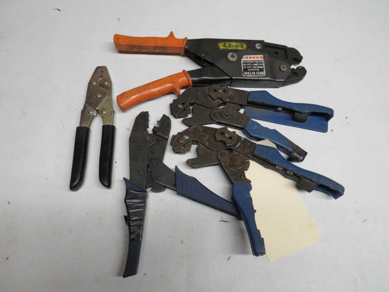LOT OF 5 ASSORTED CRIMPING TOOLS - ELECTRIC POWER TOOLS