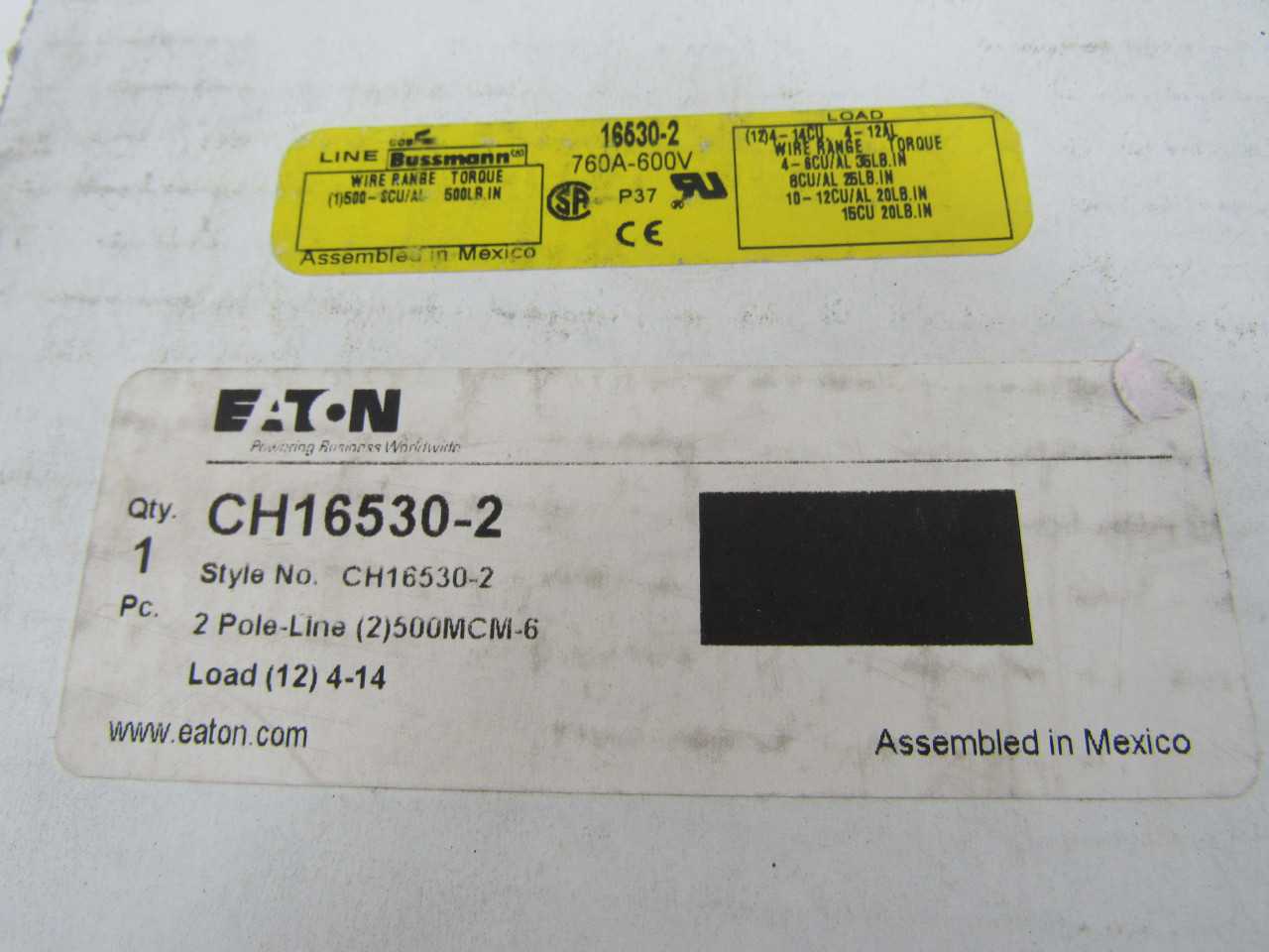 Lot of Quantity 2x CH16530-2 Terminal Blocks - ELECTRICAL COMPONENTS