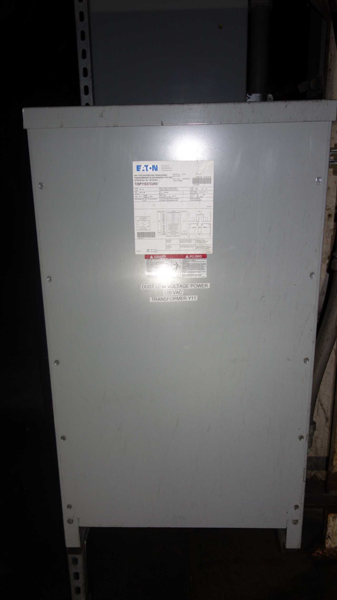 EATON DS-3E 37.5KVA TRANSFORMER W/ PANELBOARD - CONTROL TRANSFORMERS