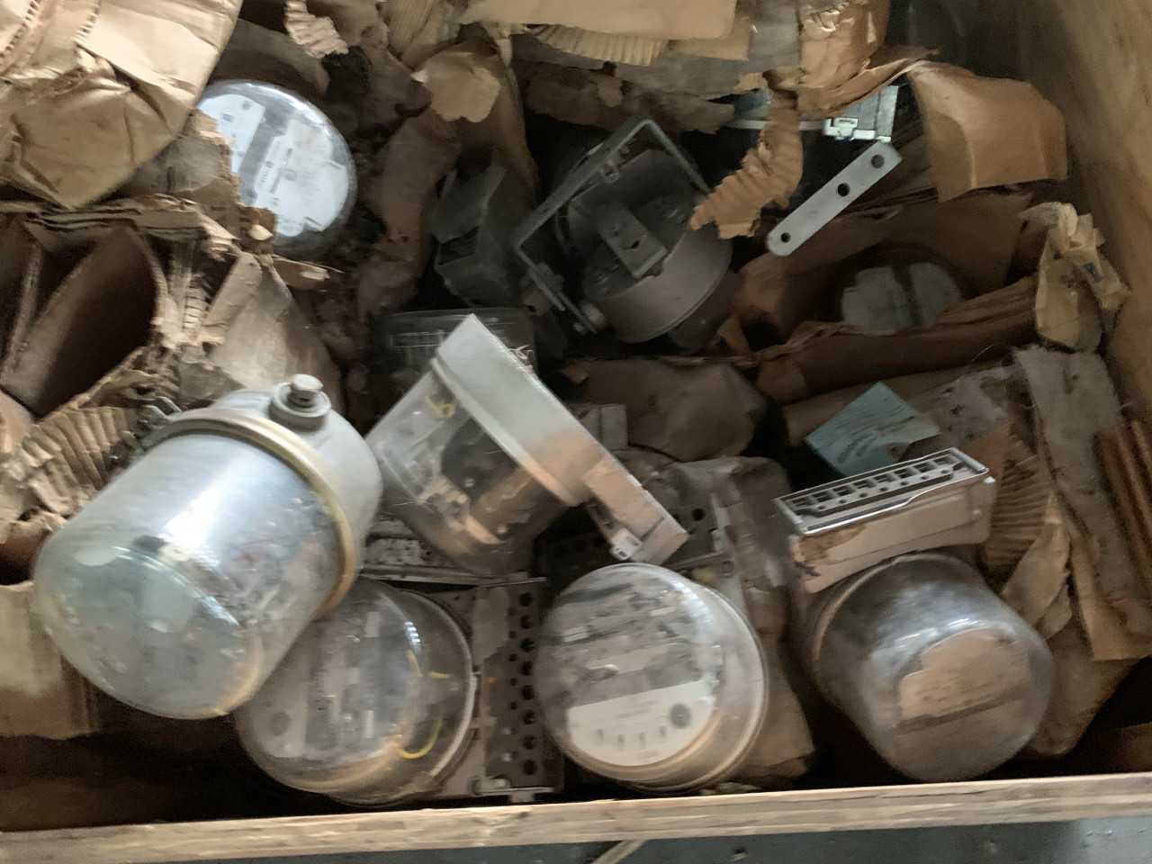 LARGE CRATE OF ELECTRICAL METERS - ELECTRICAL COMPONENTS