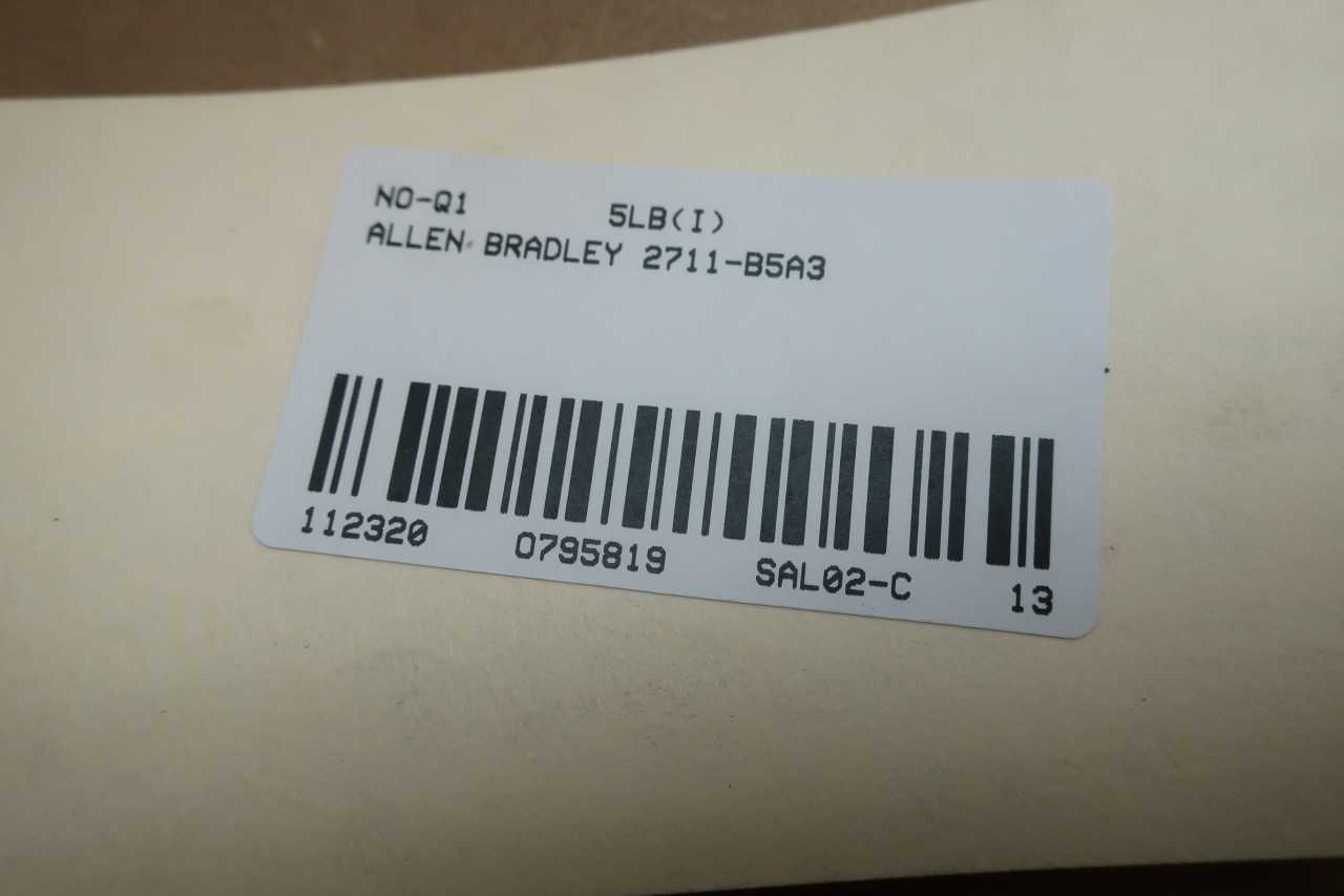 ALLEN BRADLEY 2711B5A3 PANELVIEW 550 OPERATOR INTERFACE PANEL - AUTOMATION & CONTROLS