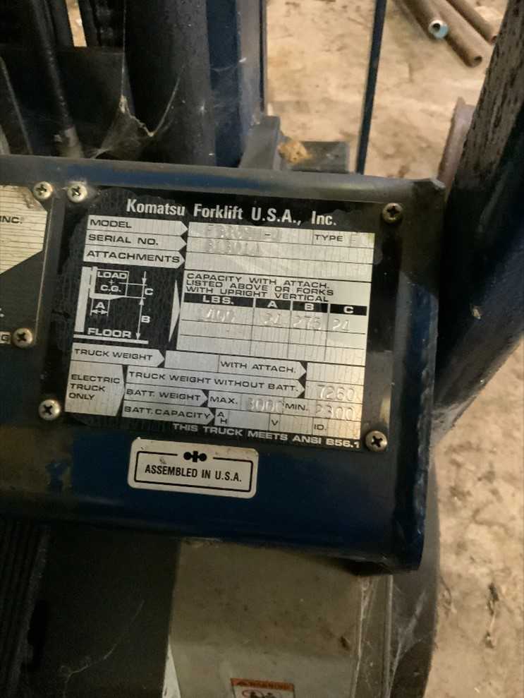 Komatsu Electric Fork Lift - SIT-DOWN FORKLIFTS