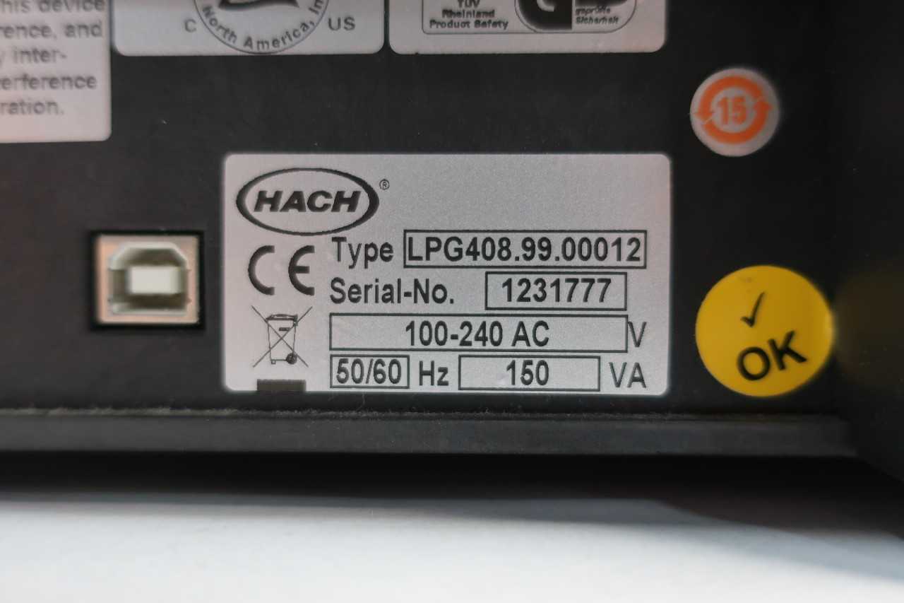 HACH LPG408.99.00012 DR5000 UV-VIS SPECTROPHOTOMETER - LAB & SCIENTIFIC