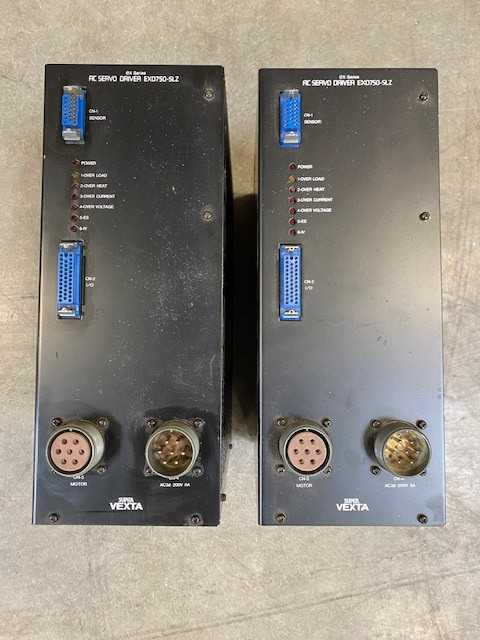 Set of 2 VEXTA EXD750-SLZ EX SERIES AC SERVO DRIVER 3Ph 200V - Used - Bench Tested - SERVO Set of 2 VEXTA EXD750-SLZ EX SERIES AC SERVO DRIVER 3Ph 200V - Used - Bench Tested - SERVO
