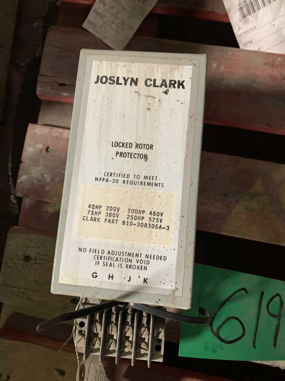 250 HP Joslyn Clark Locked Rotor Protector - CONTROL TRANSFORMERS 250 HP Joslyn Clark Locked Rotor Protector - CONTROL TRANSFORMERS