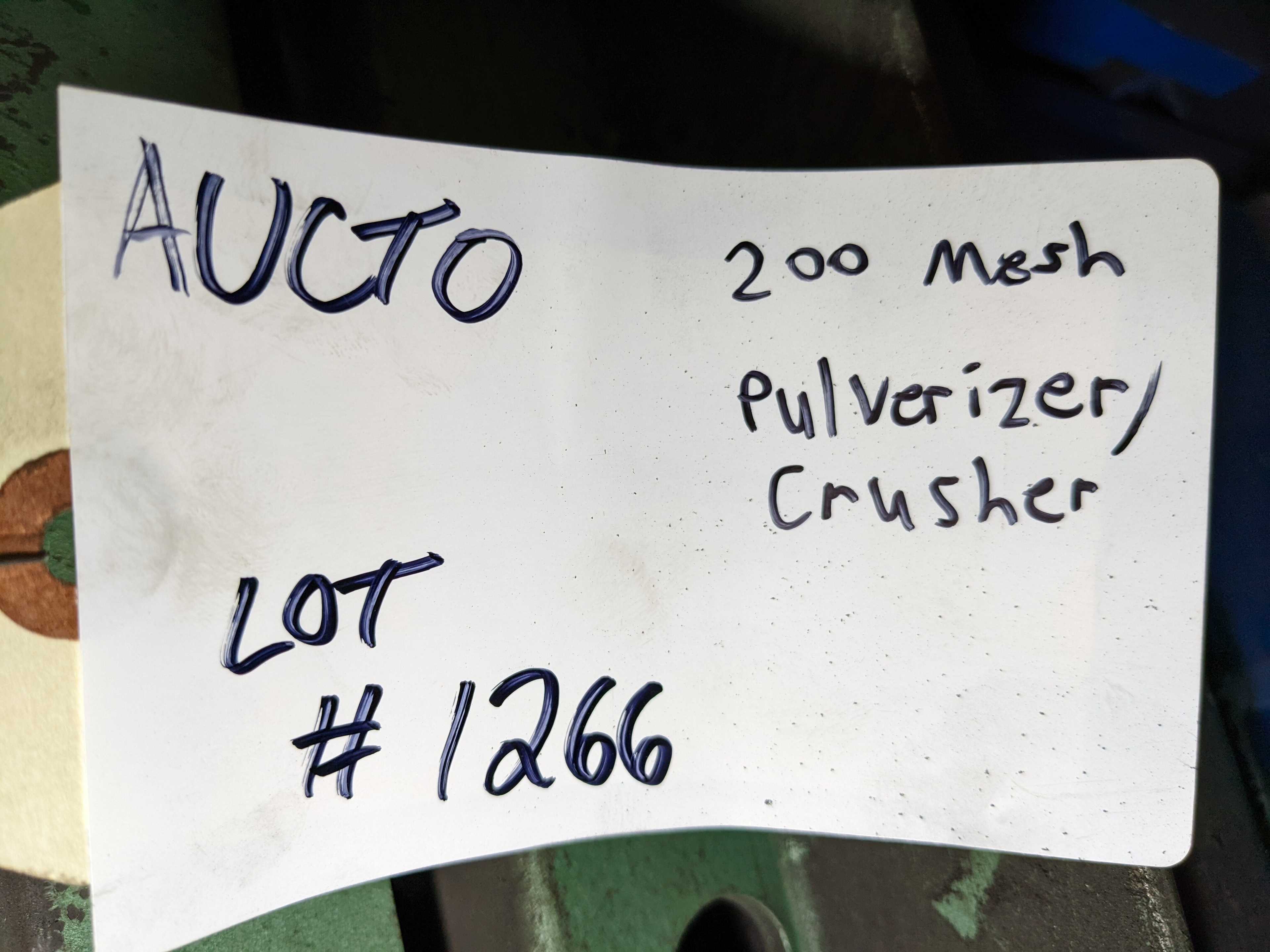 PULVERIZER/CRUSHER - PLANT & FACILITY