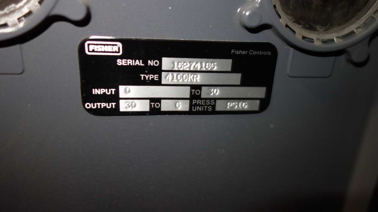 FISHER ET 667 4IN CONTROL VALVE 4160KR CONTROLLER - MISCELLANEOUS