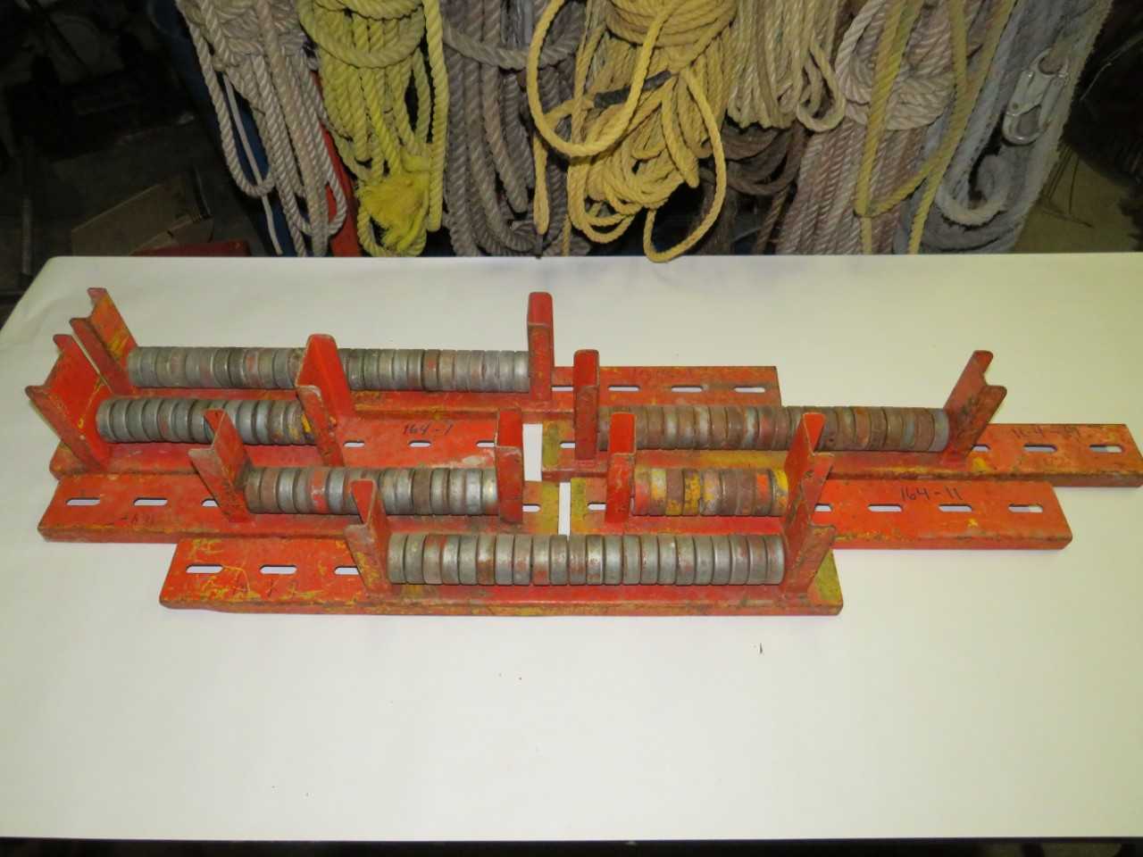 LOT OF 6 ASSORTED 6" TO 19" FIXED TRAY ROLLER - TRAILER MOUNTED EQUIPMENT