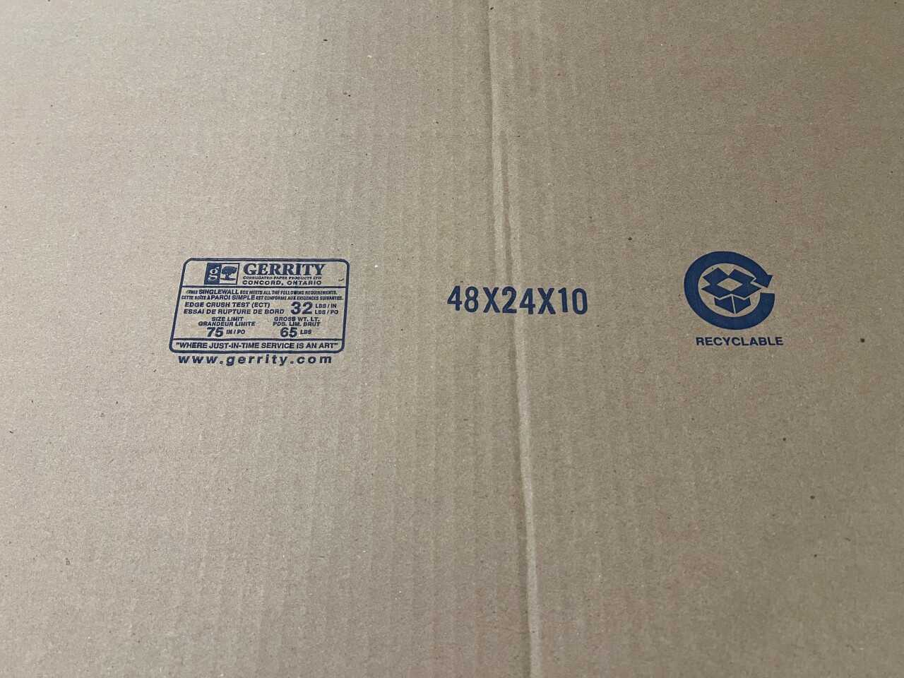 CARDBOARD BOXES - 42X42X12 AND 55X24X10 (NEW MEXICO) - MATERIAL HANDLING