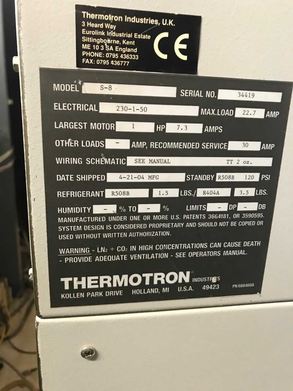 Thermotron Oven - LAB & SCIENTIFIC