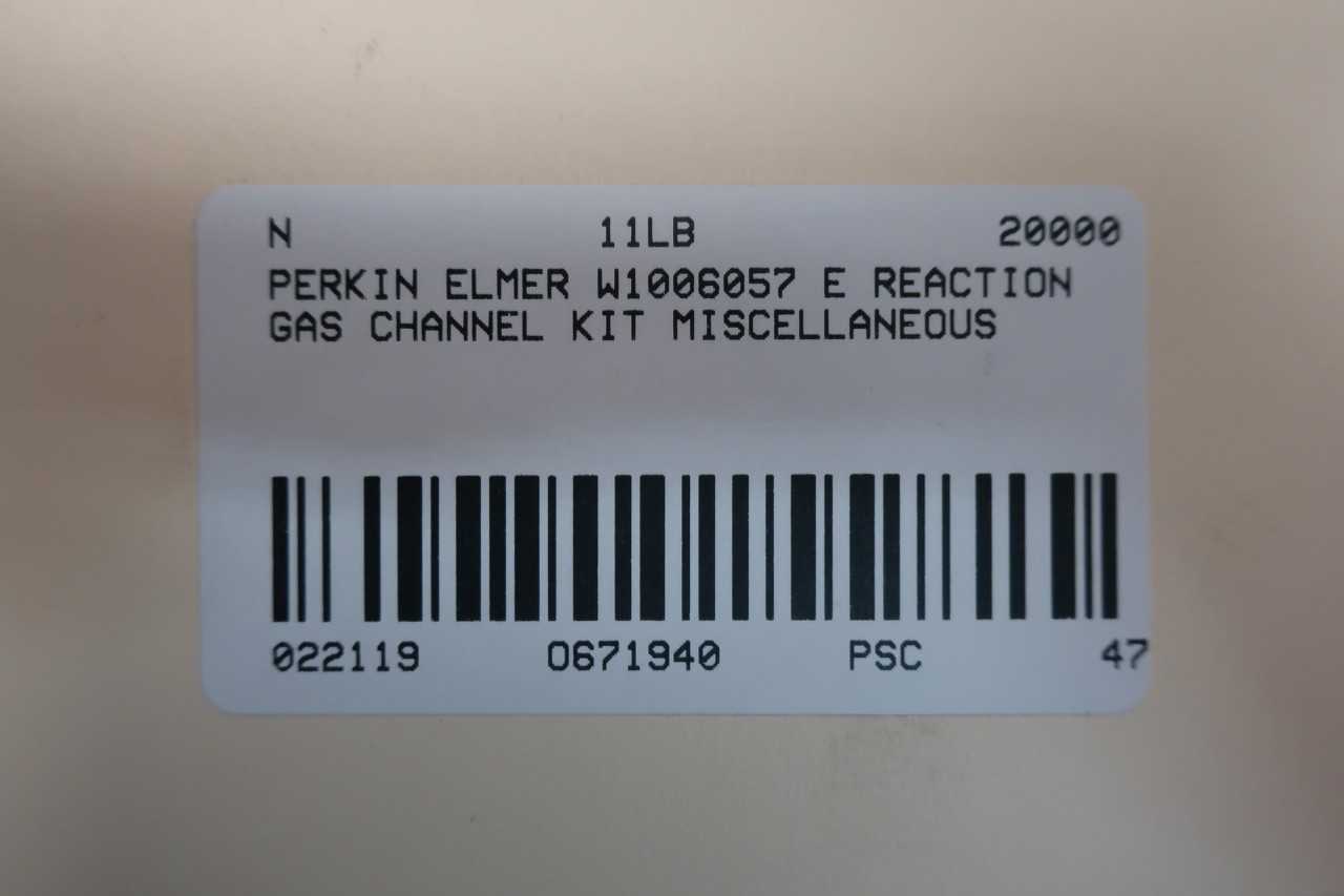 PERKIN ELMER AMMONIA REACTION GAS CHANNEL KIT - LAB & SCIENTIFIC