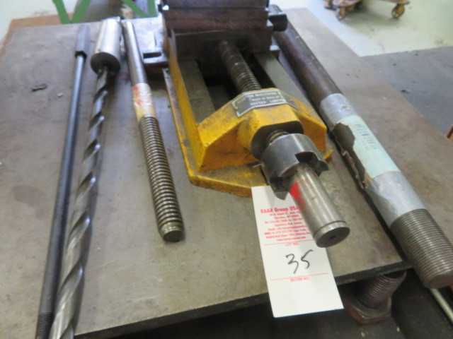 Steel table and contents on table - MISCELLANEOUS