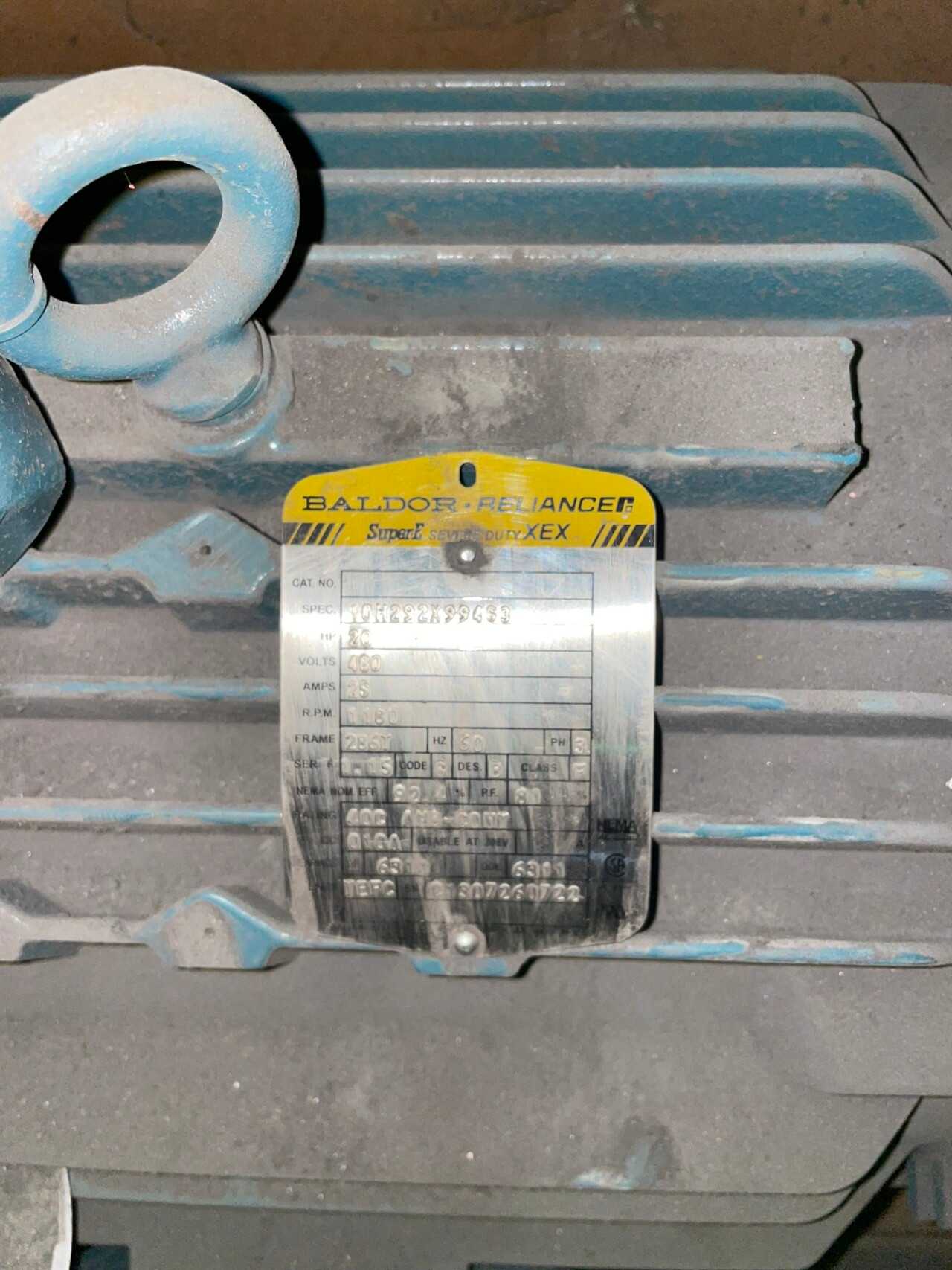 20HP Super E Baldor Motor (UNUSED) - ELECTRIC MOTORS