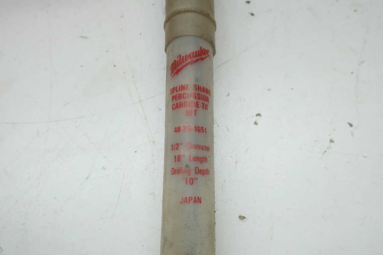 LOT OF 5 ASSORTED MILWAUKEE AUGER BITS, SHANKS, REAMERS - ELECTRIC POWER TOOLS