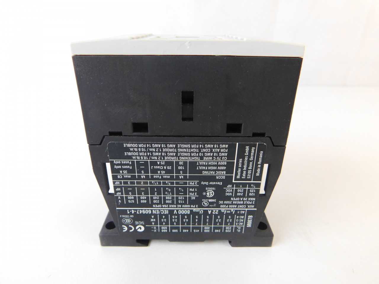 Quantity 38 of Eaton XTCE007B10L Non-Reversing Contactor 3P 7A - CONTACTORS