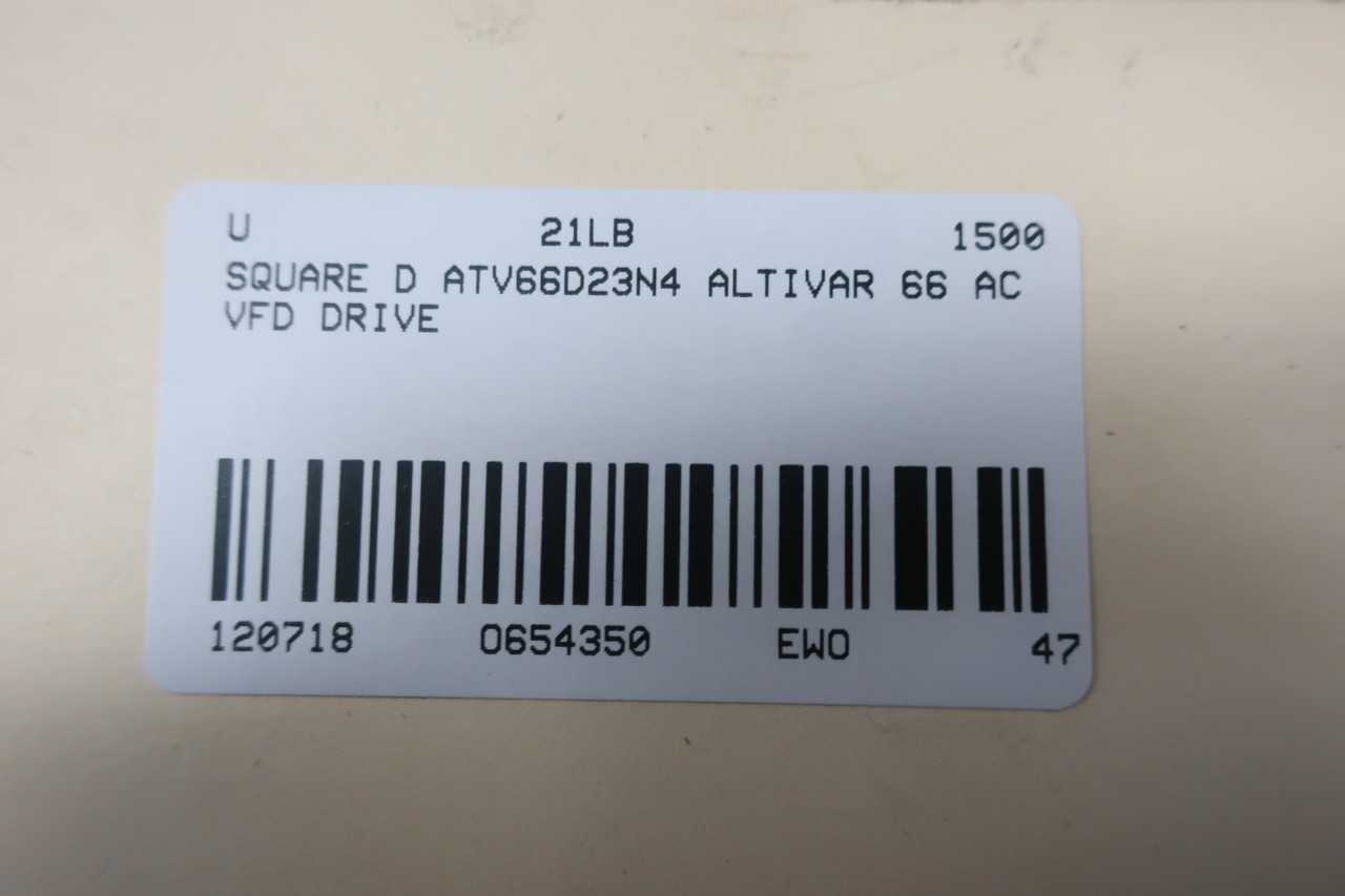 SQUARE D ATV66D23N4 TELEMECANIQUE ALTIVAR 66 AC VFD DRIVE - MOTOR DRIVES