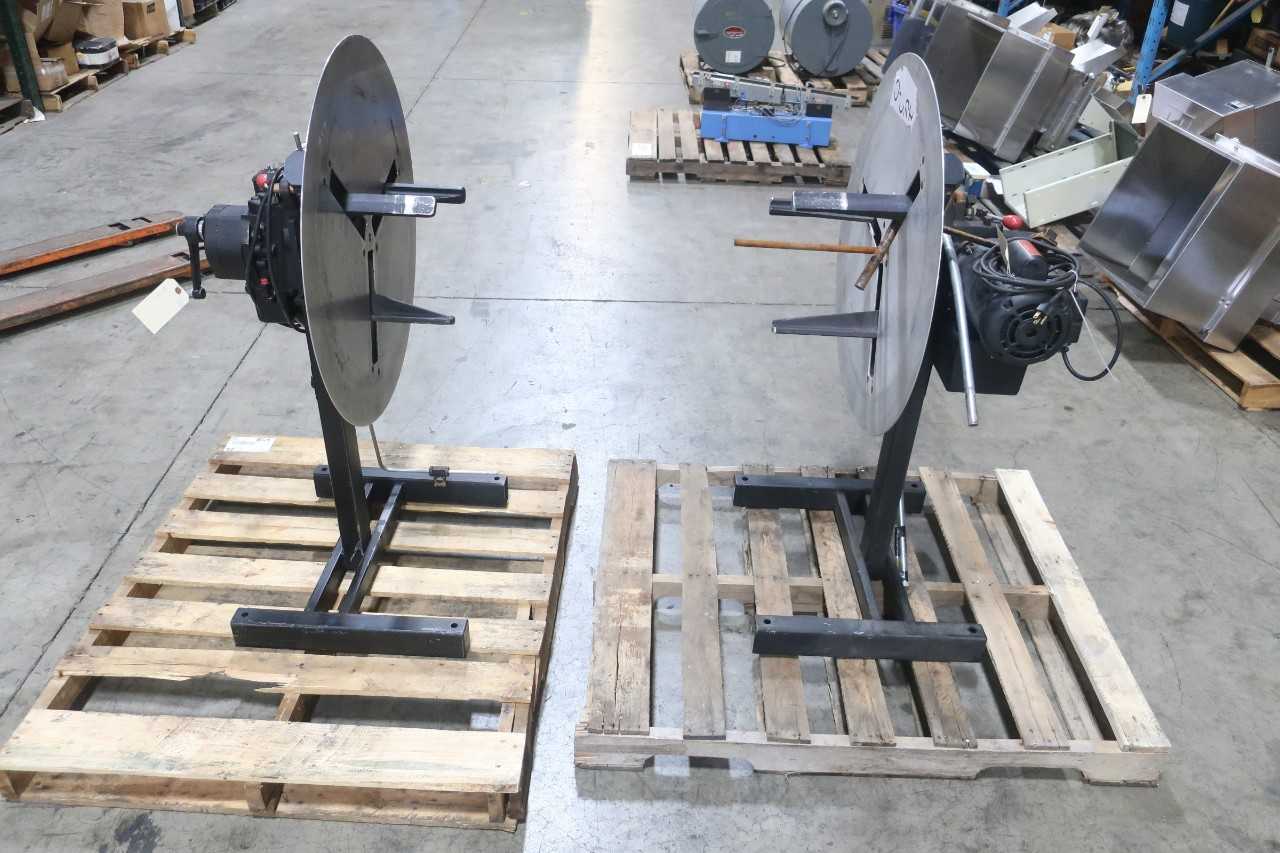 LOT OF 2 RAPID-AIR RH45A CENTERING REEL 6IN COILER 1/2HP 115/230V-AC - ELECTRIC MOTORS