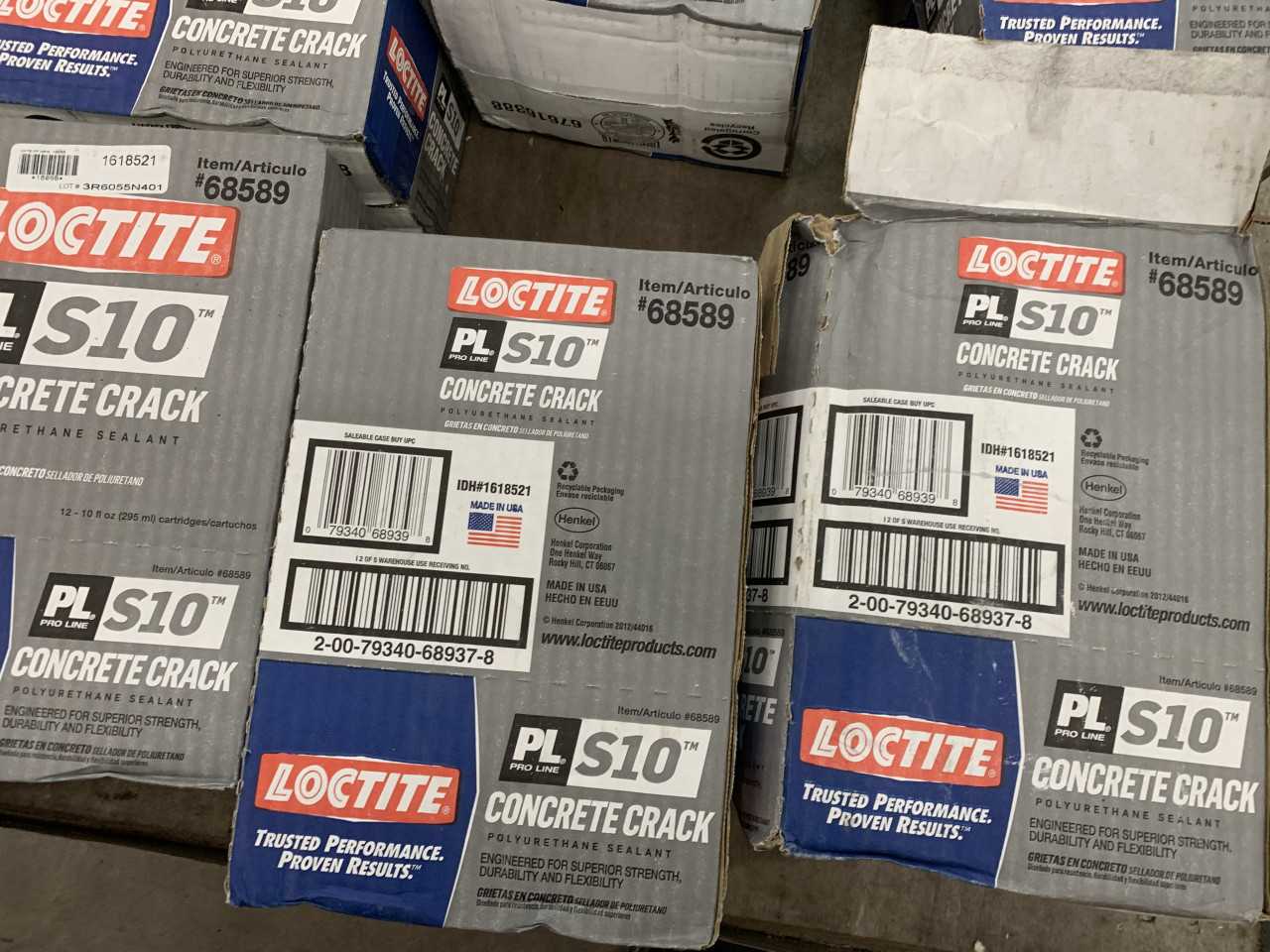 10 BOXES PALLET OF LOCTITE PLS10 CONCRETE CRACK SEALANT 68589 - INDUSTRIAL PARTS
