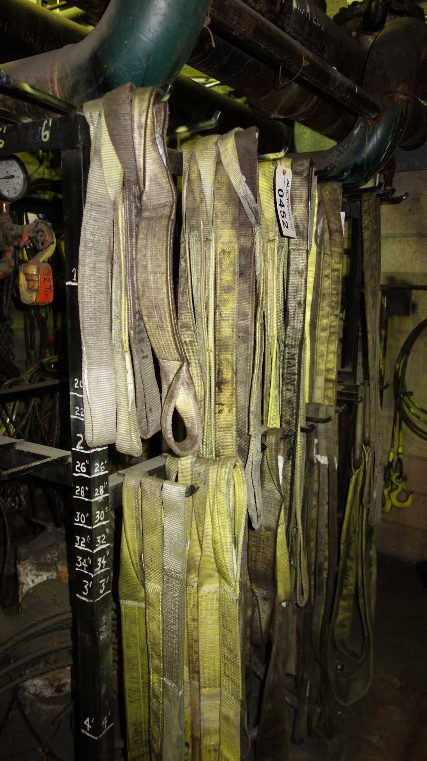 LOT OF ROPE SLINGS 1 IN TO 3 IN - HAND TOOLS