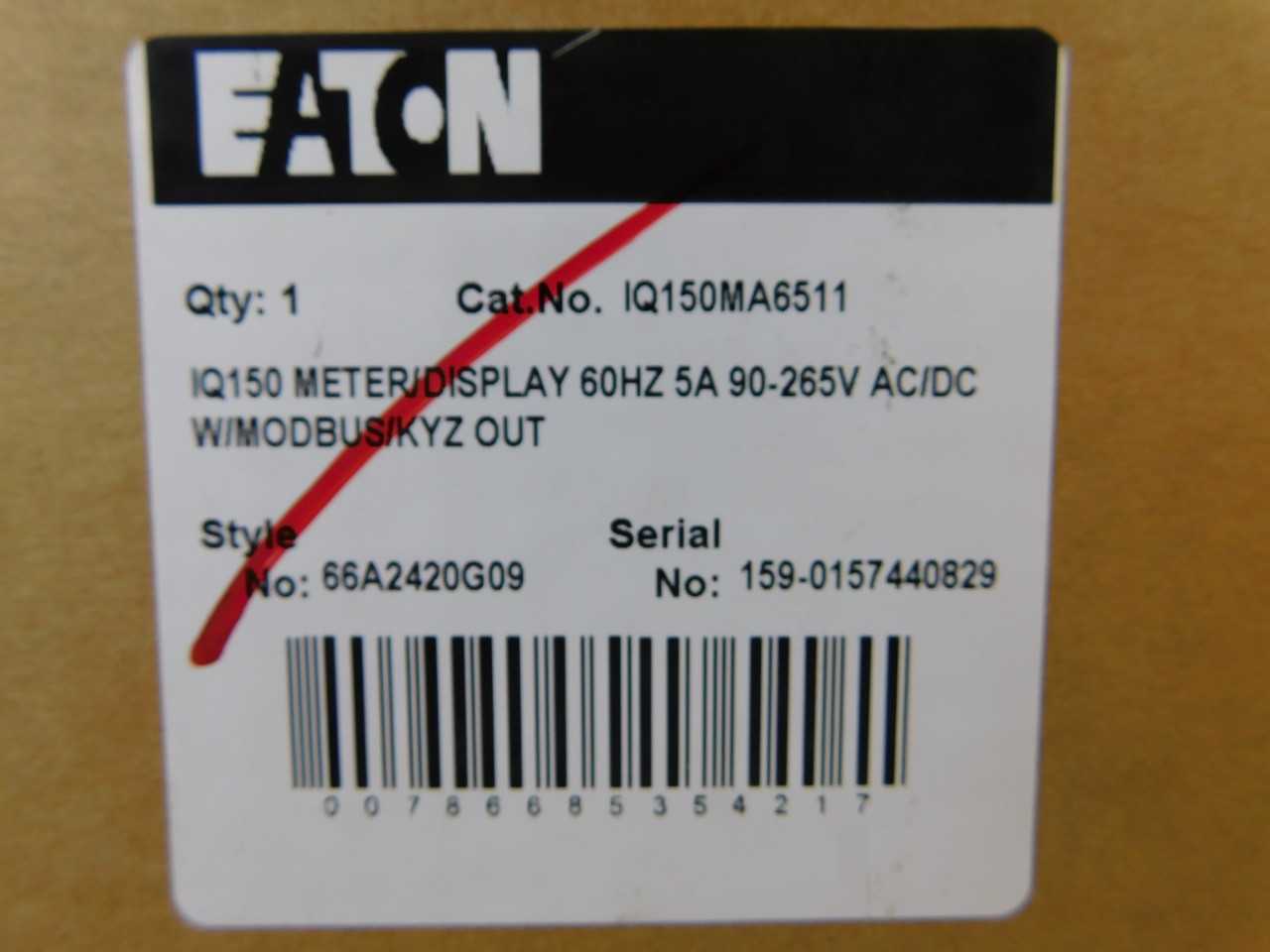 (2) Eaton IQ150MA6511 Meter 5A 90-265V - ELECTRICAL COMPONENTS (2) Eaton IQ150MA6511 Meter 5A 90-265V - ELECTRICAL COMPONENTS
