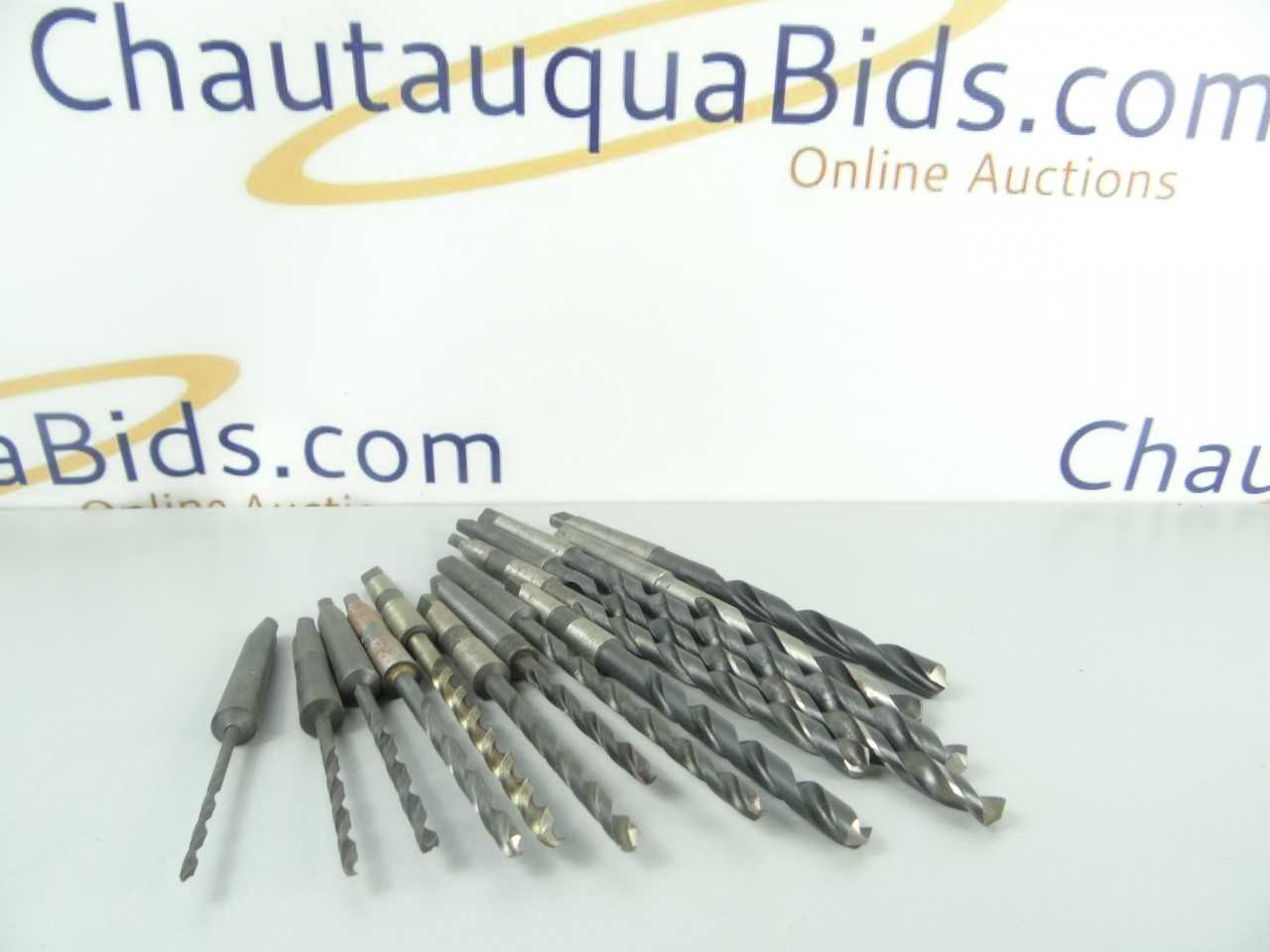 Lot of 14 Assorted HSS 1MT Taper Shank Drills - MACHINING EQUIPMENT PARTS