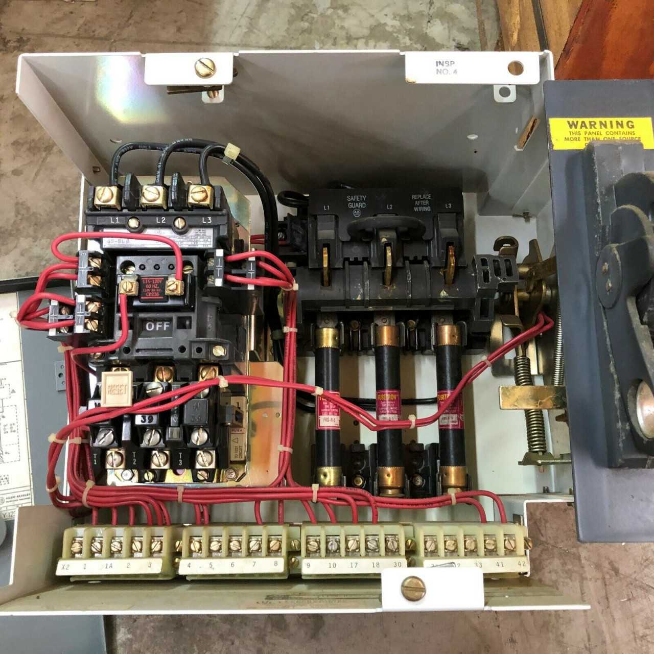 USED ALLEN BRADLEY SIZE 1 10 HP 3 PH 480 VAC 2100 CENTERLINE 12" STARTER MCC BUCKET - MOTOR STARTERS