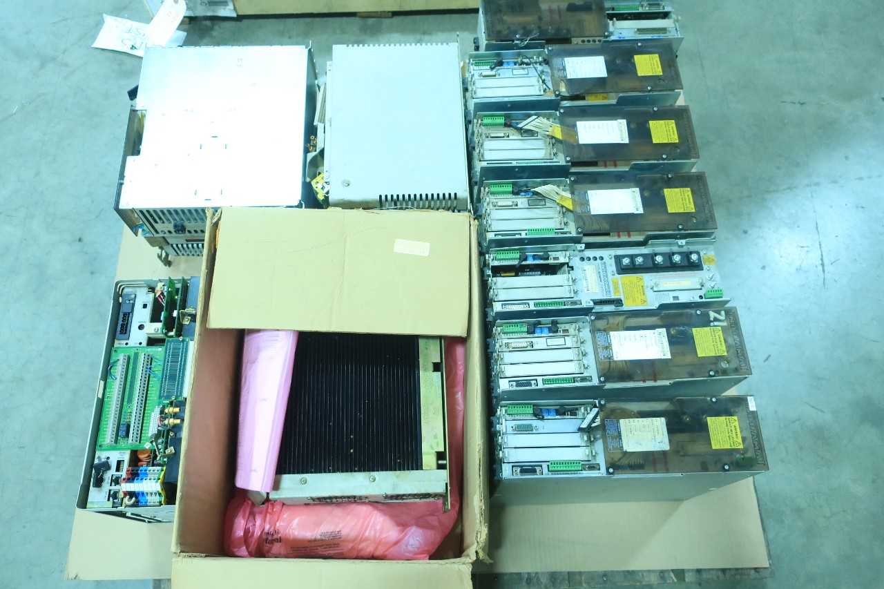 1 LOT OF ASSORTED SERVO DRIVES, CONTROL MODULE, SOME FOR PARTS ONLY - ALLEN BRADLEY, INDRAMAT - AUTOMATION & CONTROLS