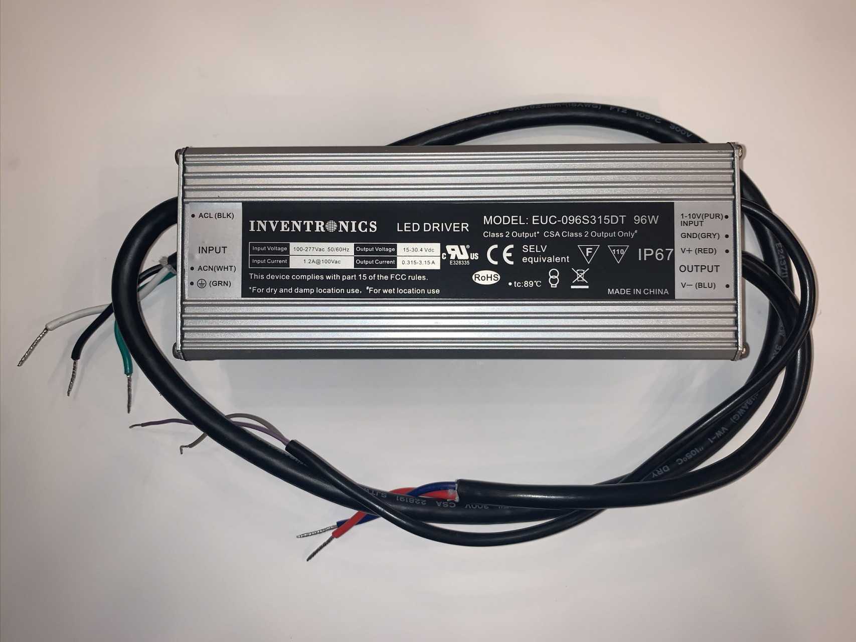 New - Lot of 80 - Inventronics EUC-096S315DT LED Power Supply Driver - ELECTRICAL COMPONENTS