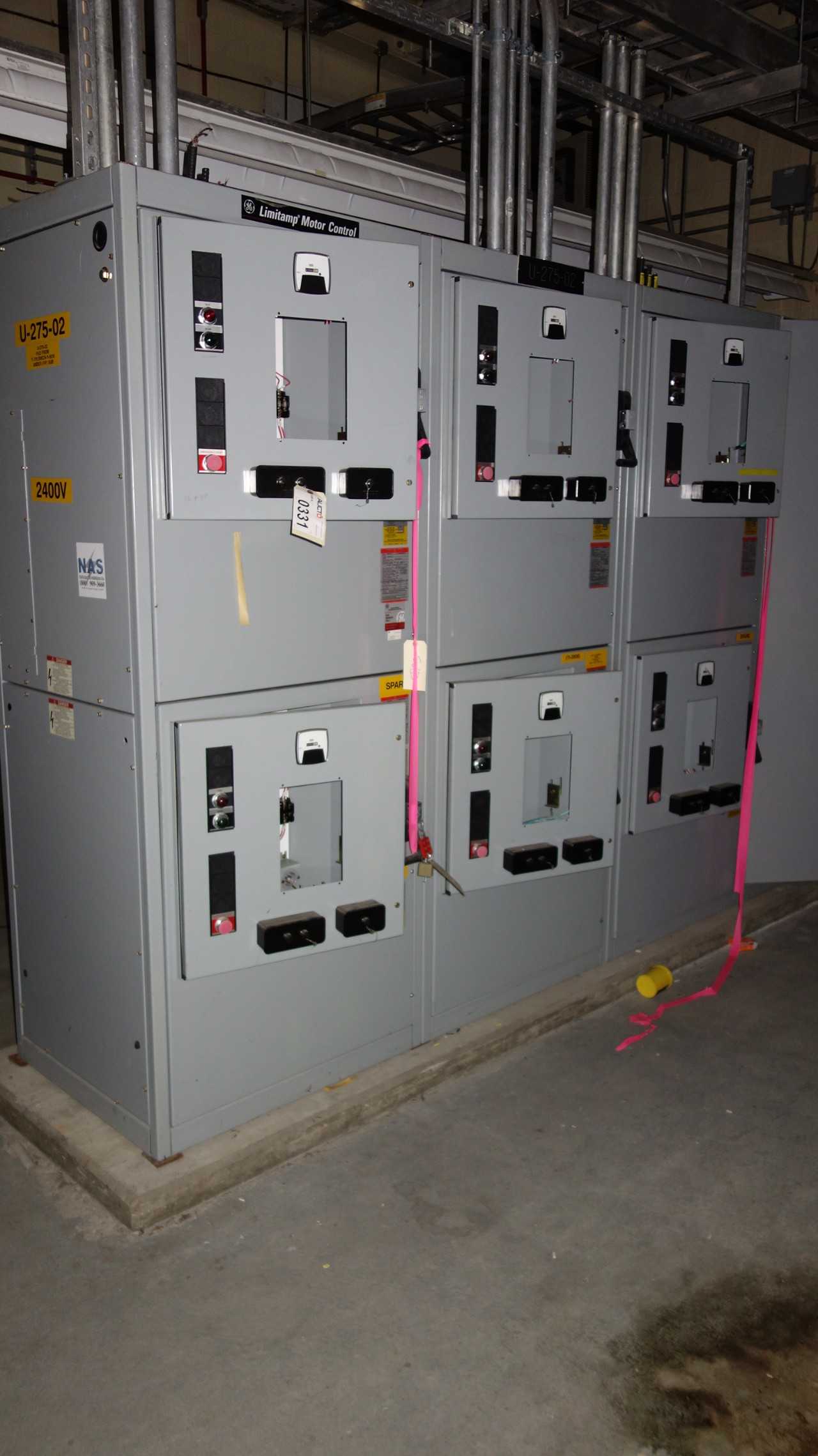 3X SECTIONS GE LIMITAMP CR194A117F2 CONTROL PANELS (SOME COMPONENTS HAVE BEEN STRIPPED) - AUTOMATION & CONTROLS