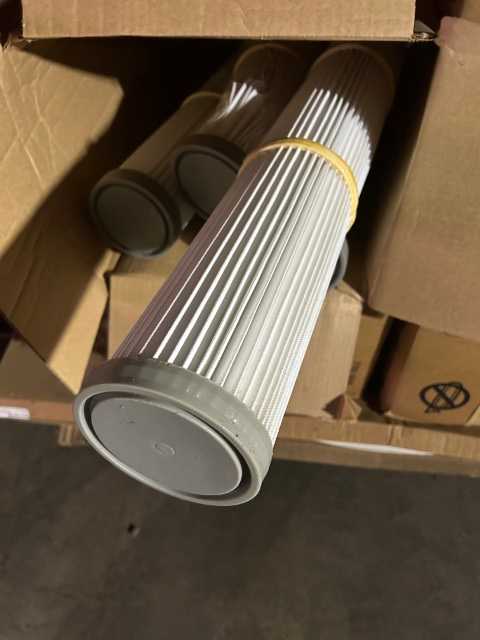 Bulk Lot of Peco, Spruance, & Veolia Dust Collector Pulse Filter Cartriges QTY 15 Cases on 2 Pallets - DUST COLLECTOR