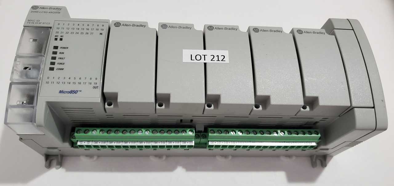 Allen Bradley Micro 850 2080-LC50-48QWB PLC - AUTOMATION & CONTROLS