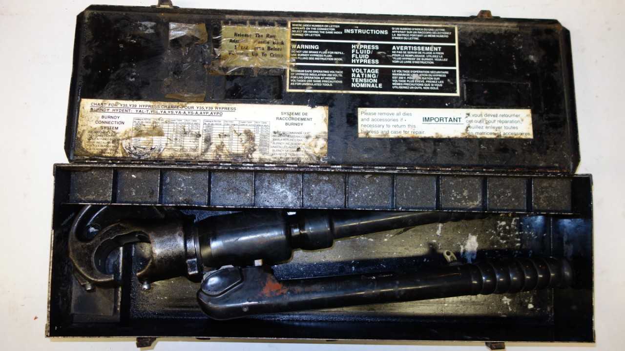BURNDY Y35 HYDRAULIC CRIMPING TOOL - ELECTRIC POWER TOOLS