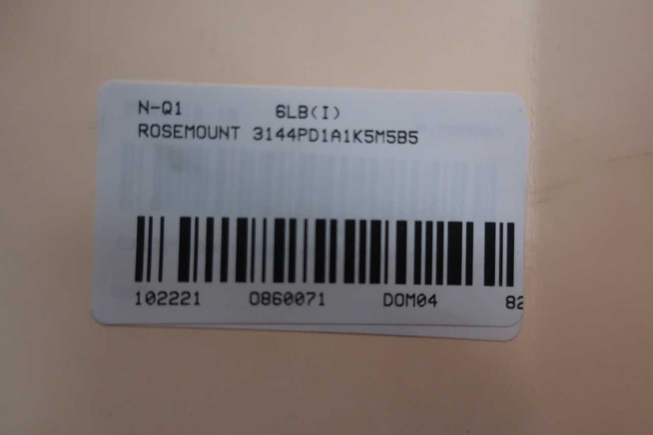 ROSEMOUNT 3144PD1A1K5M5B5 TEMPERATURE TRANSMITTER 500-700F 12-42.4V-DC - INSTRUMENTATION