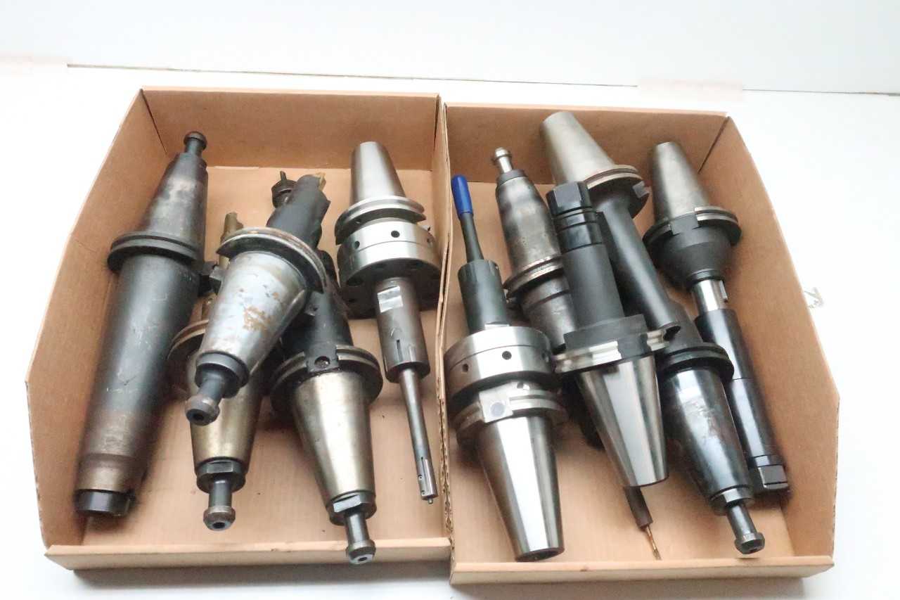LOT OF ASSORTED CAT50 TOOL HOLDERS - PARLEC - ELECTRIC POWER TOOLS