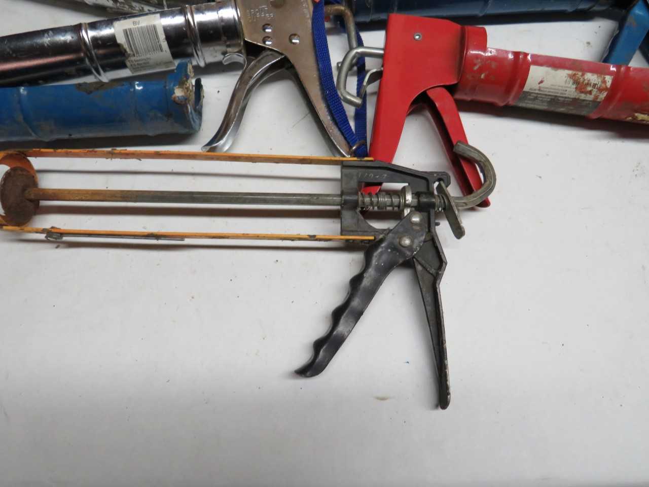 LOT OF 9 ASSORTED EPOXY CAULKING GUNS - ELECTRIC POWER TOOLS