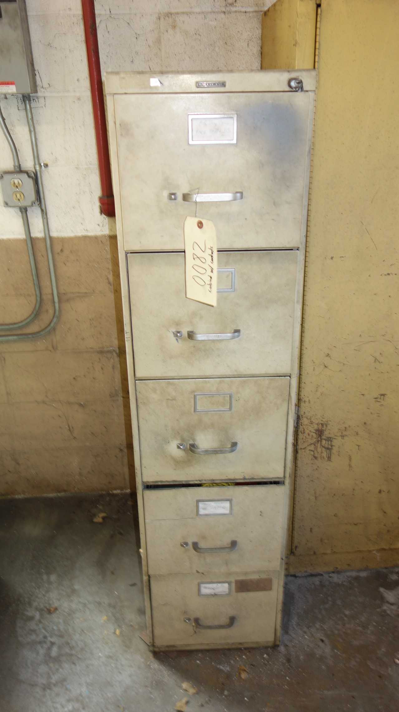 FILING CABINET WITH CONTENTS, ASSORTED ABRASIVES, GRINGIND WHEELS, SANDING PAPER, DISCS, - GRINDING WHEELS