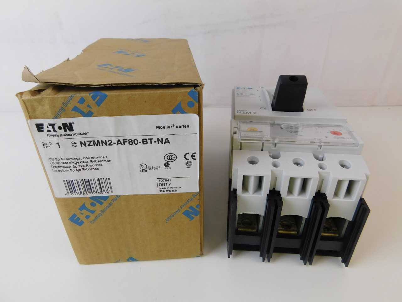 Quantity 2 of Eaton NZMN2-AF80-BT-NA MCCB NZMN2 3P 80A - CIRCUIT BREAKERS