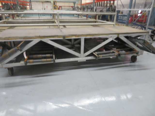 Aluminum Table w/conveyors, 5' X 15' approx. - MATERIAL HANDLING