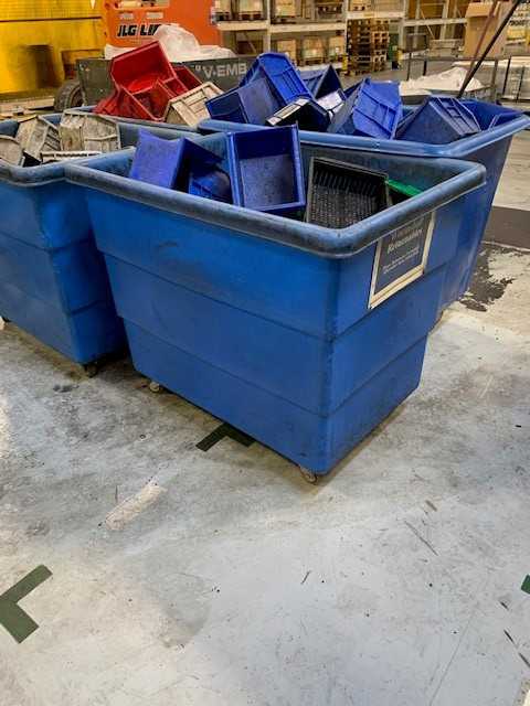 Royal Basket Truck - Large Blue Rolling Baskets X4 - MISCELLANEOUS