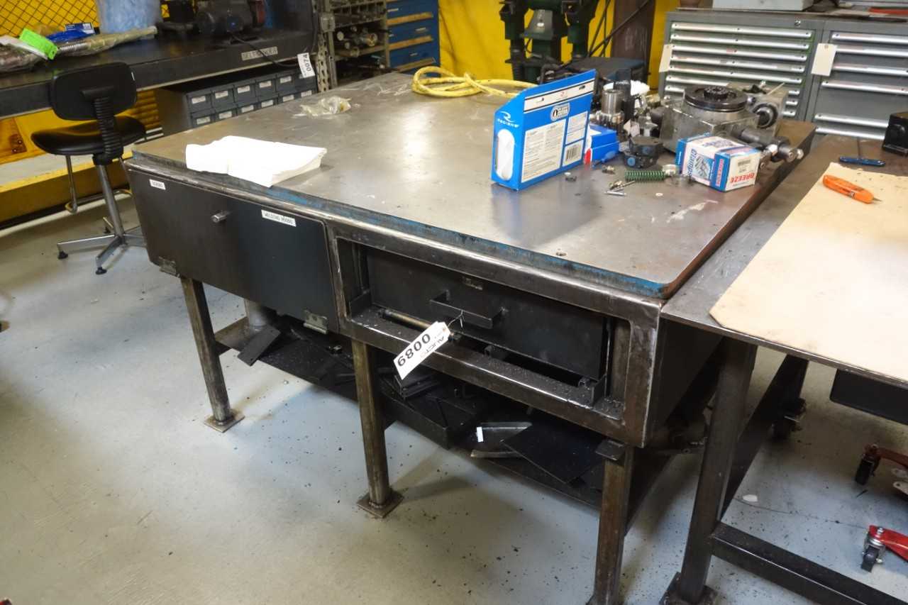 6' x 4' steel work table - PLANT & FACILITY
