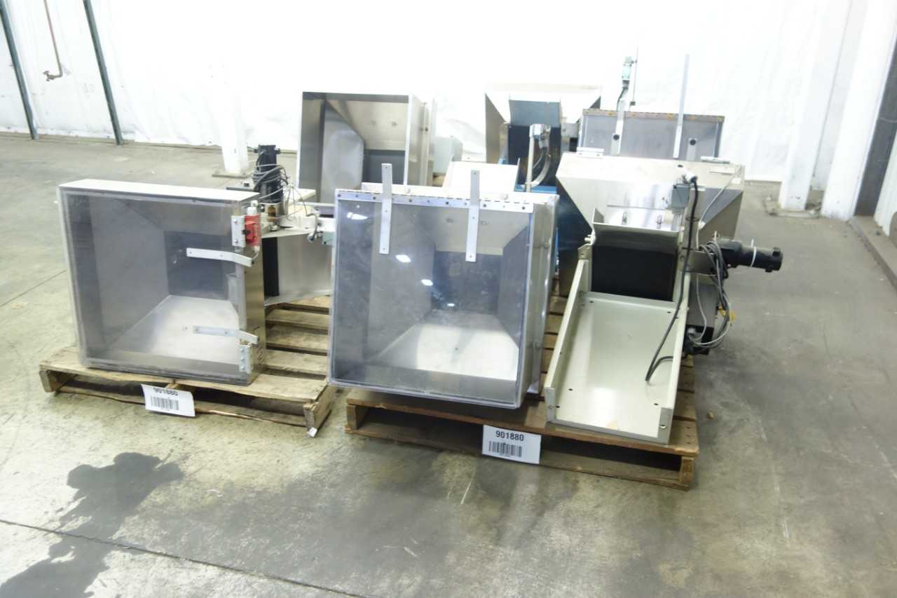 4 PALLETS OF HOPPMAN LIVE BOTTOM GRAVITY FED HOPPERS - PLANT & FACILITY