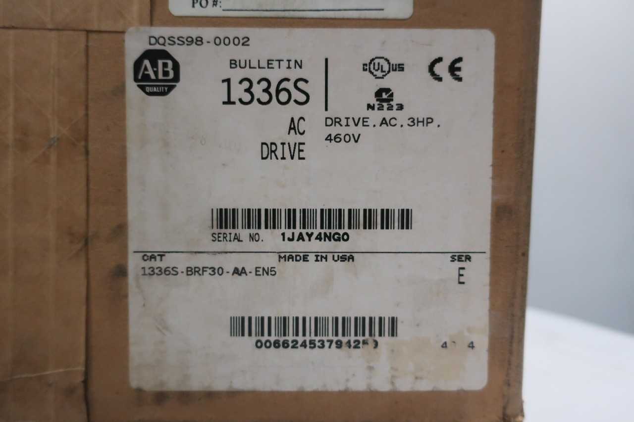 NEW ALLEN BRADLEY 1336S-BRF30-AA-EN5 1336 DRIVE - MOTOR DRIVES