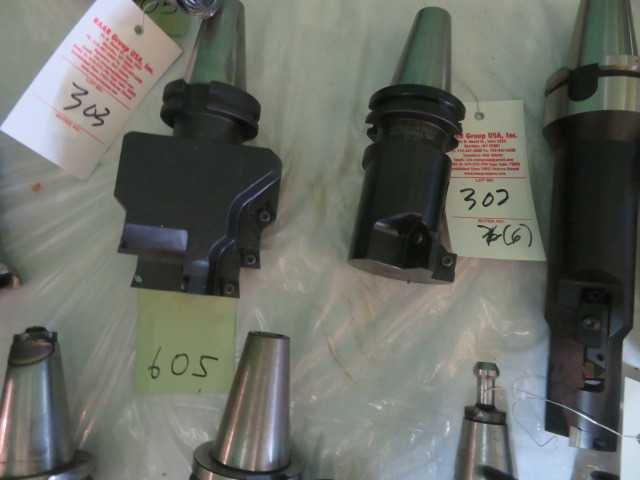 9	Various CAT40 Tools with Tool Holders  LOT - MISCELLANEOUS