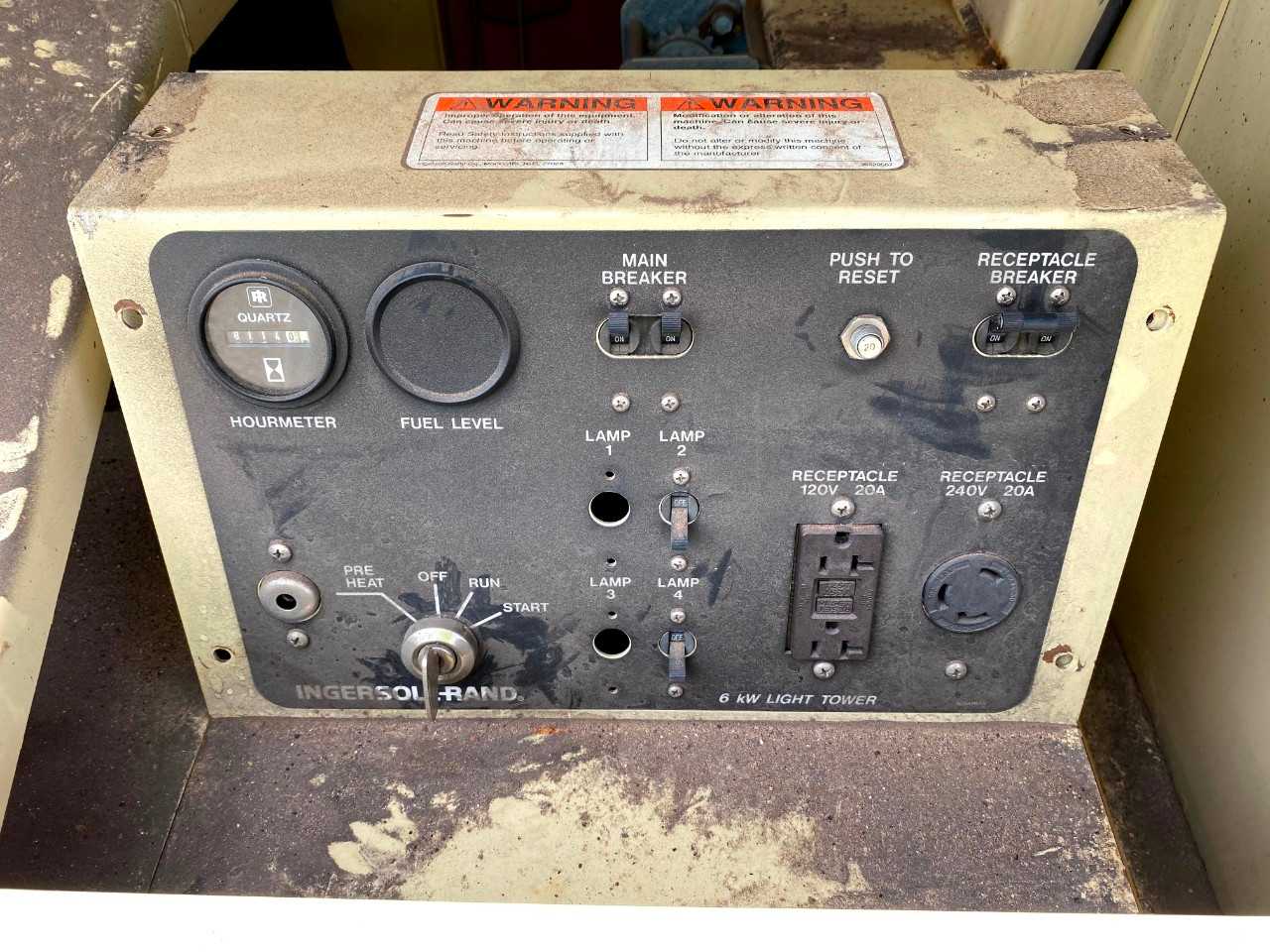 1994 Ingersoll Rand L6A-4MH 6KW Diesel Light Tower - LIGHTING