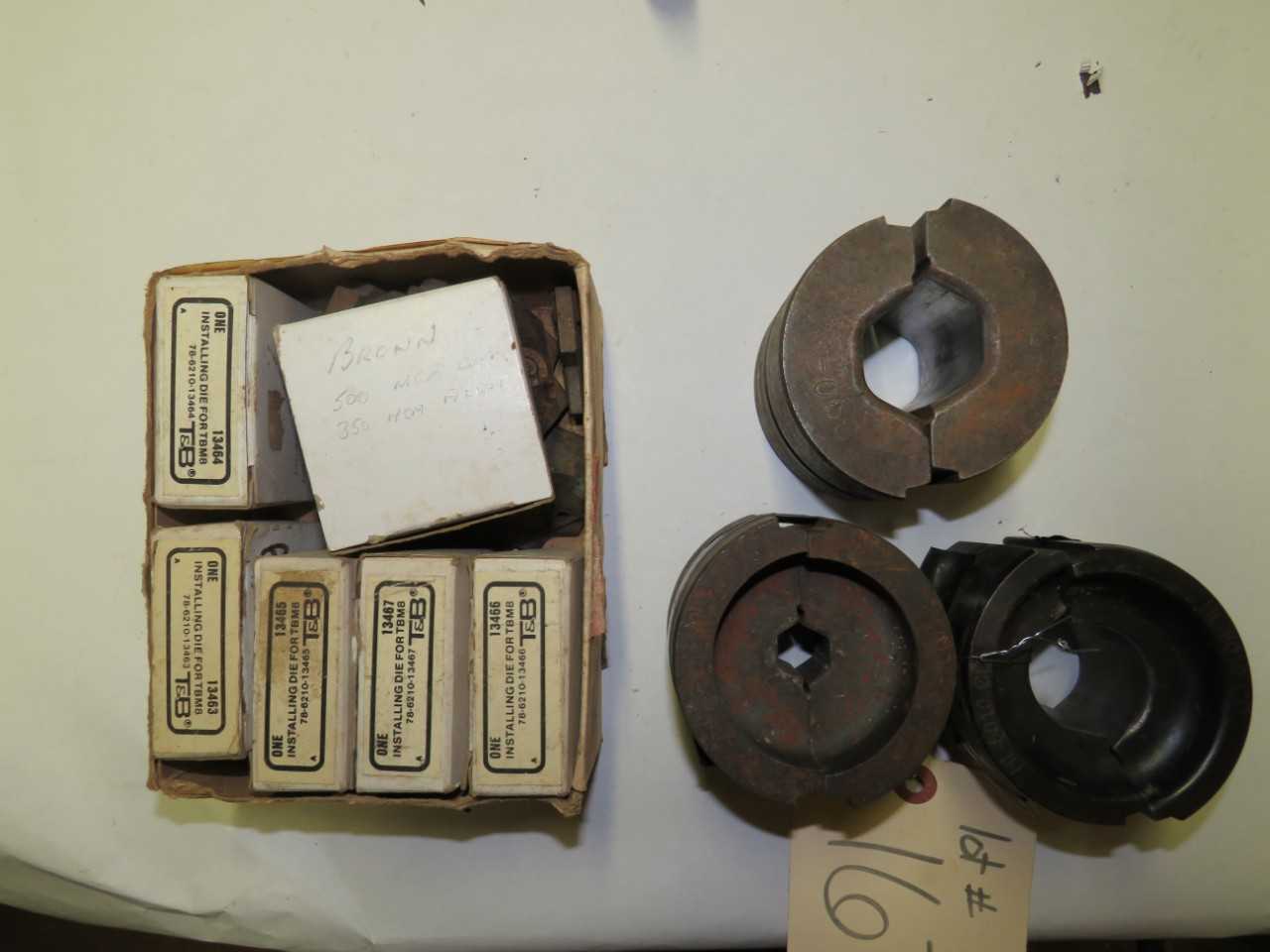 LOT OF ASSORTED COMPRESSION DIES - ELECTRIC POWER TOOLS