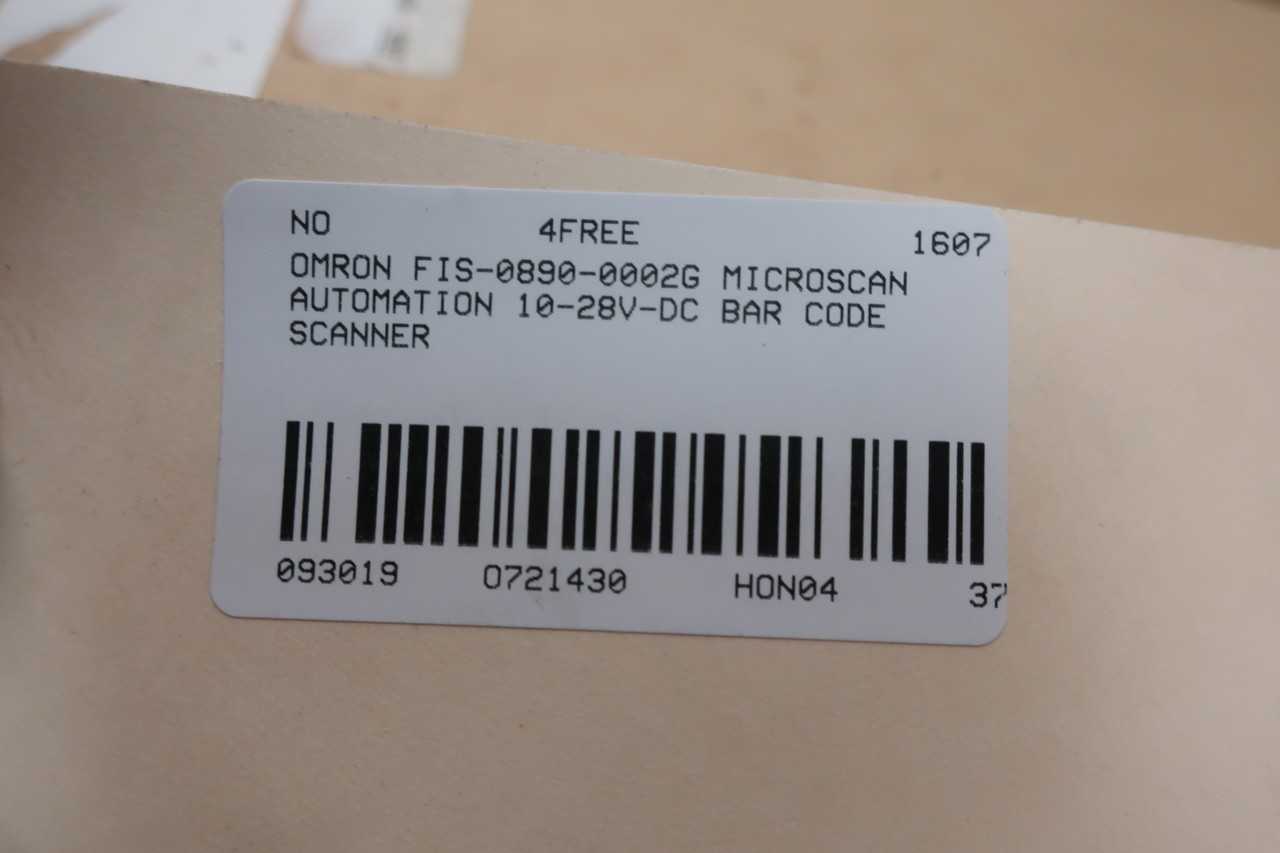 OMRON FIS-0890-0002G MICROSCAN AUTOMATION 10-28V-DC BAR CODE SCANNER - INDUSTRIAL PARTS