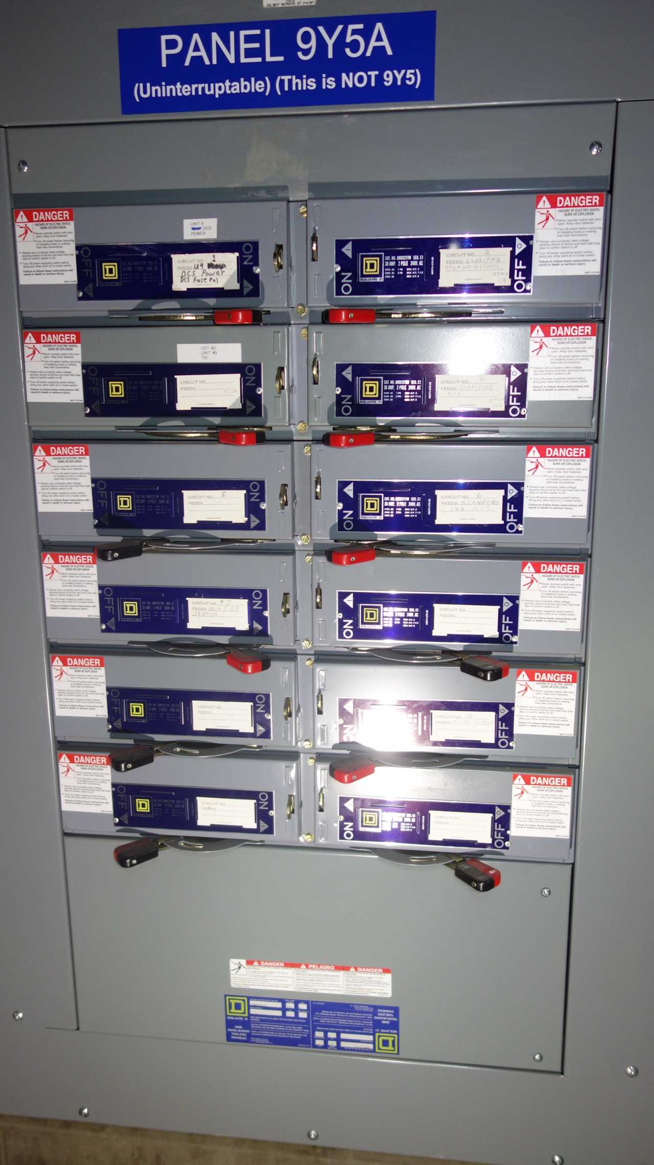 LOT OF 3 SQUARE D QMB30512 225A PANEL BOARDS - CIRCUIT BREAKERS