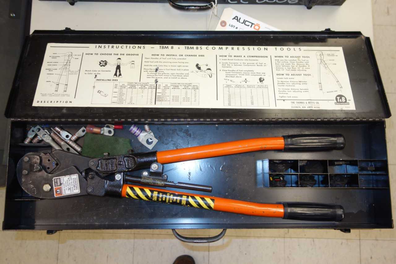 Lot of 2 Thomas Betts TBM 8S Shure Stake Compression Tool - ELECTRIC POWER TOOLS
