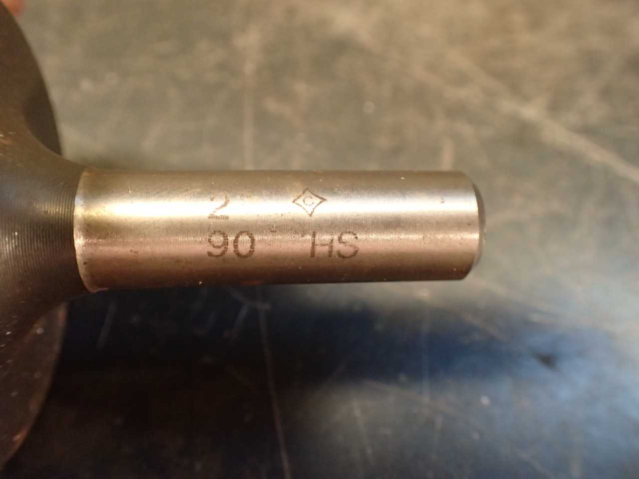 Cleveland Twist Drill 2" 90-Degree 3-Flute Countersink Chamfer Cutter 1/2" Shank - HOLEMAKING TOOLS