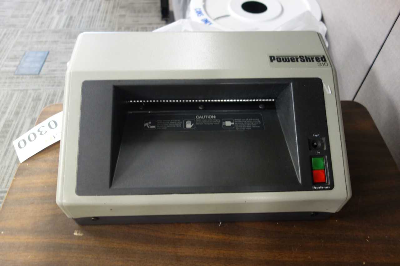 Powershred 310 Industrial paper shredder (DELAYED REMOVAL) - PULP & PAPER